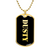 Dusty v2 - 18k Gold Finished Luxury Dog Tag Necklace