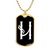 Initial H v001-33 - 18k Gold Finished Luxury Dog Tag Necklace