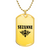 Suzanne v01a - 18k Gold Finished Luxury Dog Tag Necklace