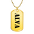 Alva - 18k Gold Finished Luxury Dog Tag Necklace
