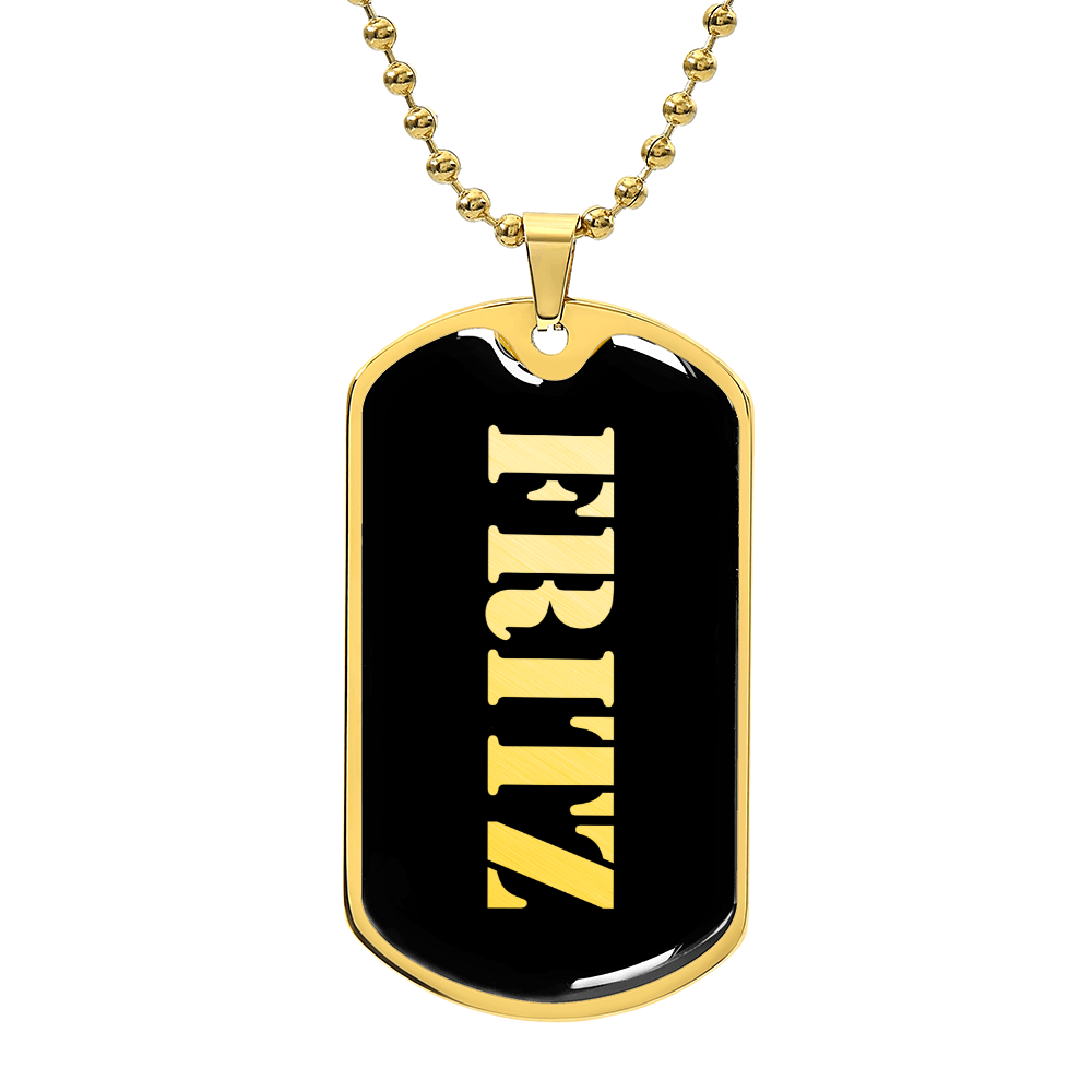 Fritz v2 - 18k Gold Finished Luxury Dog Tag Necklace