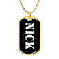 Nick v3 - 18k Gold Finished Luxury Dog Tag Necklace