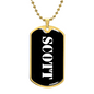 Scott v3 - 18k Gold Finished Luxury Dog Tag Necklace