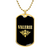 Valerie v02a - 18k Gold Finished Luxury Dog Tag Necklace