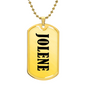 Jolene v01 - 18k Gold Finished Luxury Dog Tag Necklace