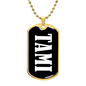 Tami v03 - 18k Gold Finished Luxury Dog Tag Necklace