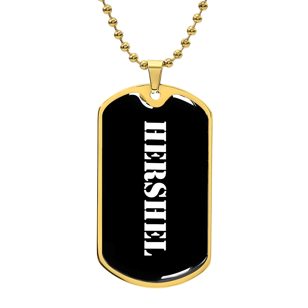 Hershel v3 - 18k Gold Finished Luxury Dog Tag Necklace