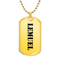 Lemuel - 18k Gold Finished Luxury Dog Tag Necklace