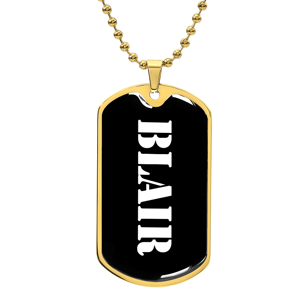 Blair v3 - 18k Gold Finished Luxury Dog Tag Necklace