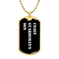 Coast Guardsman's Son v3 - 18k Gold Finished Luxury Dog Tag Necklace