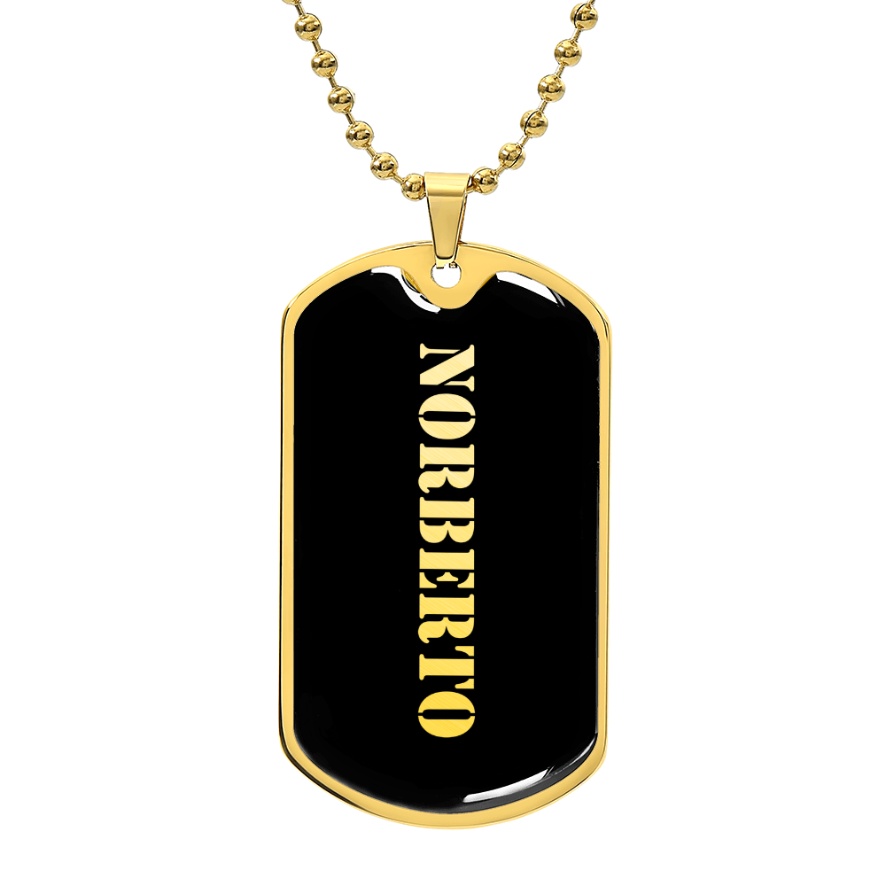 Norberto v2 - 18k Gold Finished Luxury Dog Tag Necklace