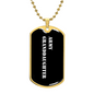 Army Granddaughter v3 - 18k Gold Finished Luxury Dog Tag Necklace