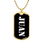 Juan v3 - 18k Gold Finished Luxury Dog Tag Necklace