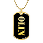 Olin v2 - 18k Gold Finished Luxury Dog Tag Necklace
