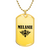 Melanie v01a - 18k Gold Finished Luxury Dog Tag Necklace