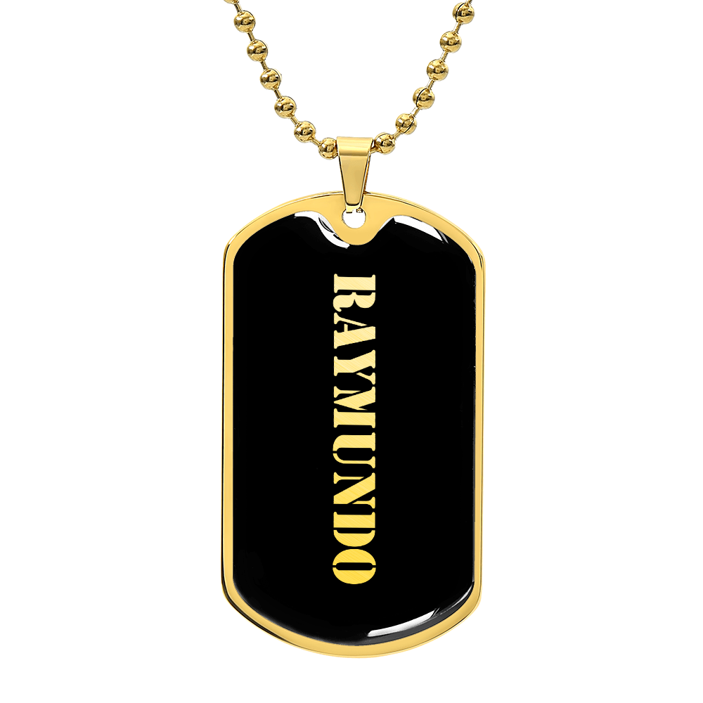 Raymundo v2 - 18k Gold Finished Luxury Dog Tag Necklace