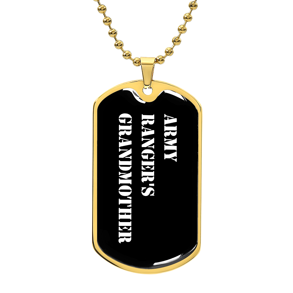 Army Ranger's Grandmother v3 - 18k Gold Finished Luxury Dog Tag Necklace