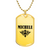 Michele v01a - 18k Gold Finished Luxury Dog Tag Necklace