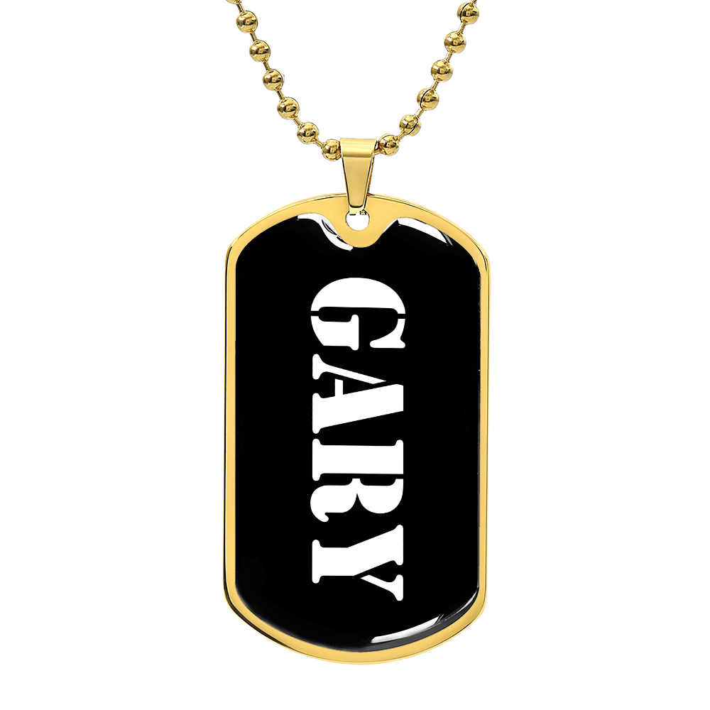 Gary v3 - 18k Gold Finished Luxury Dog Tag Necklace