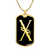 Initial X v001-32 - 18k Gold Finished Luxury Dog Tag Necklace