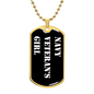 Navy Veteran's Girl v3 - 18k Gold Finished Luxury Dog Tag Necklace