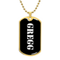 Gregg v3 - 18k Gold Finished Luxury Dog Tag Necklace