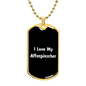 Love My Affenpinscher v6 - 18k Gold Finished Luxury Dog Tag Necklace