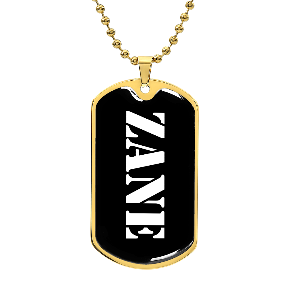 Zane v3 - 18k Gold Finished Luxury Dog Tag Necklace