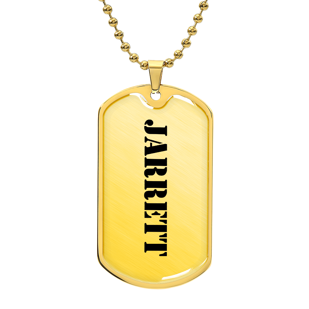 Jarrett - 18k Gold Finished Luxury Dog Tag Necklace