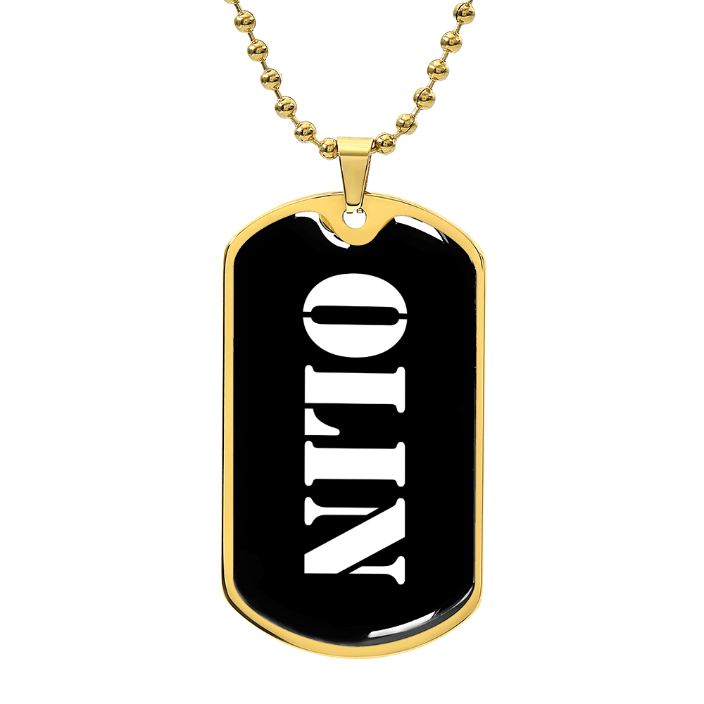 Olin v3 - 18k Gold Finished Luxury Dog Tag Necklace