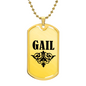 Gail v01a - 18k Gold Finished Luxury Dog Tag Necklace