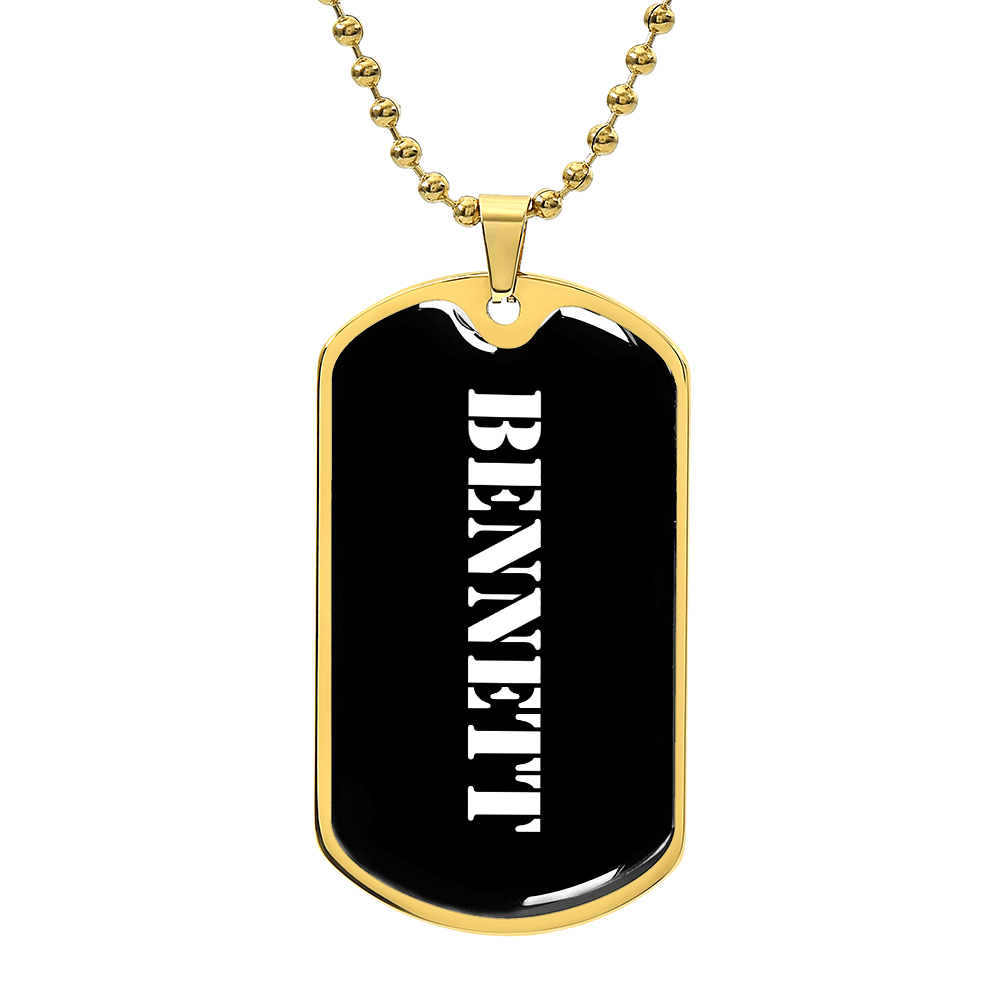 Bennett v3 - 18k Gold Finished Luxury Dog Tag Necklace