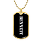 Bennett v3 - 18k Gold Finished Luxury Dog Tag Necklace