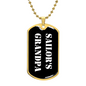 Sailor's Grandpa v3 - 18k Gold Finished Luxury Dog Tag Necklace