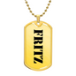 Fritz - 18k Gold Finished Luxury Dog Tag Necklace
