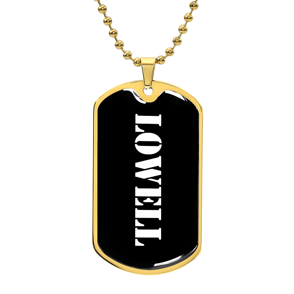 Lowell v3 - 18k Gold Finished Luxury Dog Tag Necklace