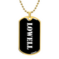 Lowell v3 - 18k Gold Finished Luxury Dog Tag Necklace