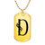 Initial D v001-31 - 18k Gold Finished Luxury Dog Tag Necklace