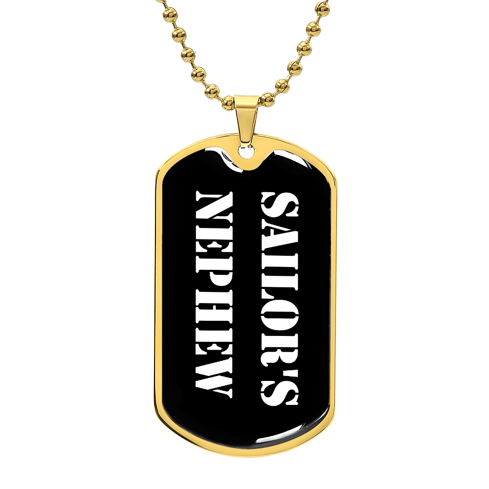 Sailor's Nephew v3 - 18k Gold Finished Luxury Dog Tag Necklace