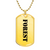 Forest - 18k Gold Finished Luxury Dog Tag Necklace