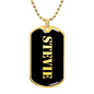 Stevie v2 - 18k Gold Finished Luxury Dog Tag Necklace