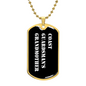 Coast Guardsman's Grandmother v3 - 18k Gold Finished Luxury Dog Tag Necklace