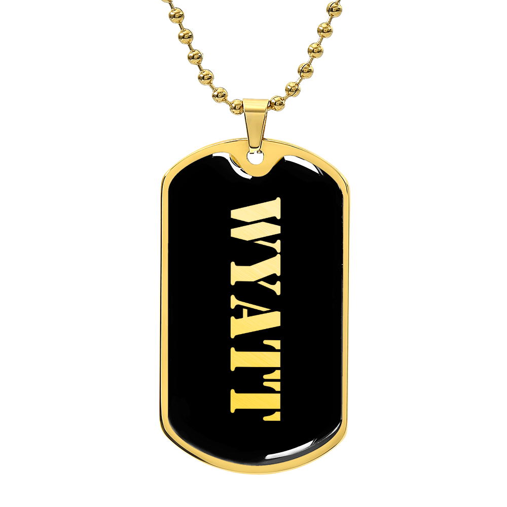 Wyatt v2 - 18k Gold Finished Luxury Dog Tag Necklace