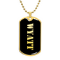 Wyatt v2 - 18k Gold Finished Luxury Dog Tag Necklace