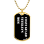 Coast Guard Veteran's Mom v3 - 18k Gold Finished Luxury Dog Tag Necklace