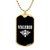 Valerie v03a - 18k Gold Finished Luxury Dog Tag Necklace