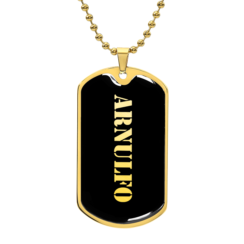 Arnulfo v2 - 18k Gold Finished Luxury Dog Tag Necklace