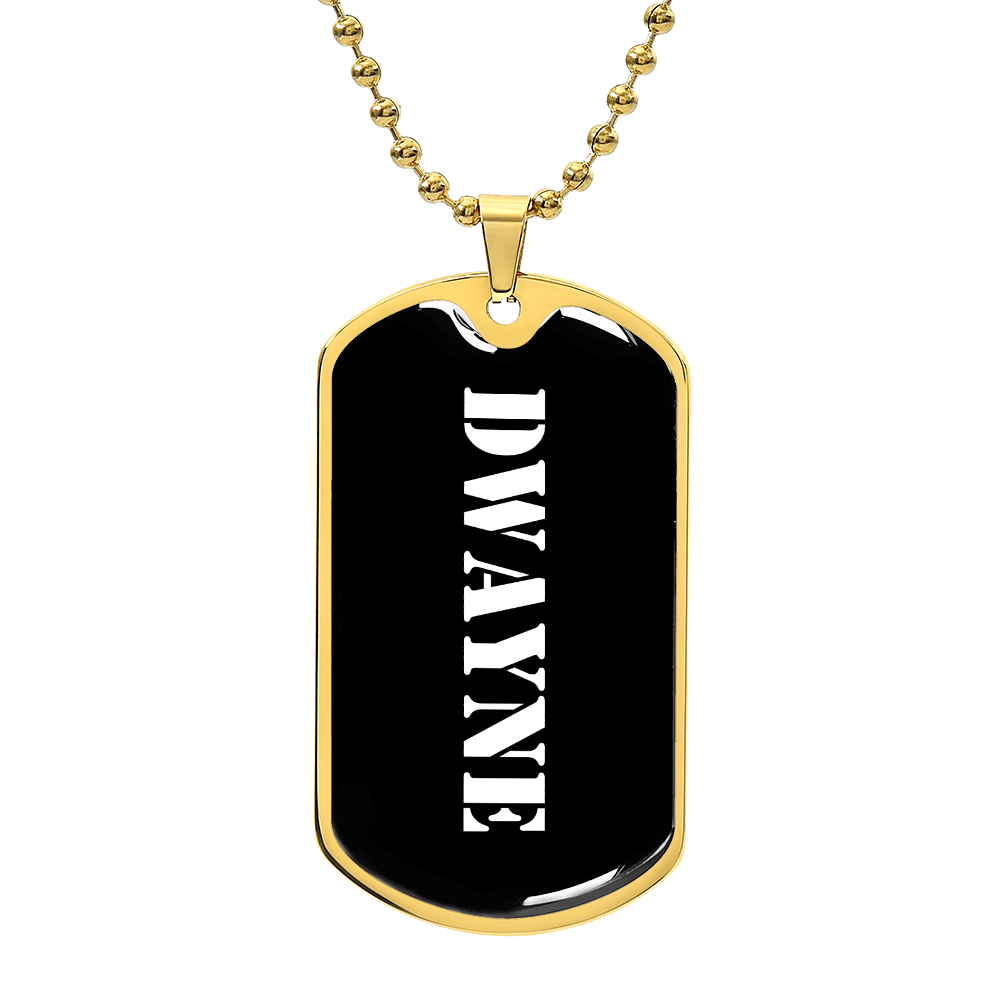 Dwayne v3 - 18k Gold Finished Luxury Dog Tag Necklace