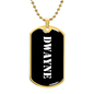 Dwayne v3 - 18k Gold Finished Luxury Dog Tag Necklace