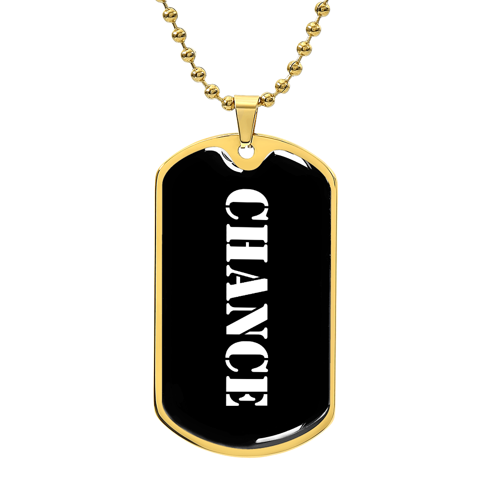 Chance v3 - 18k Gold Finished Luxury Dog Tag Necklace